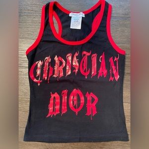 Vintage Christian Dior racer back tank top